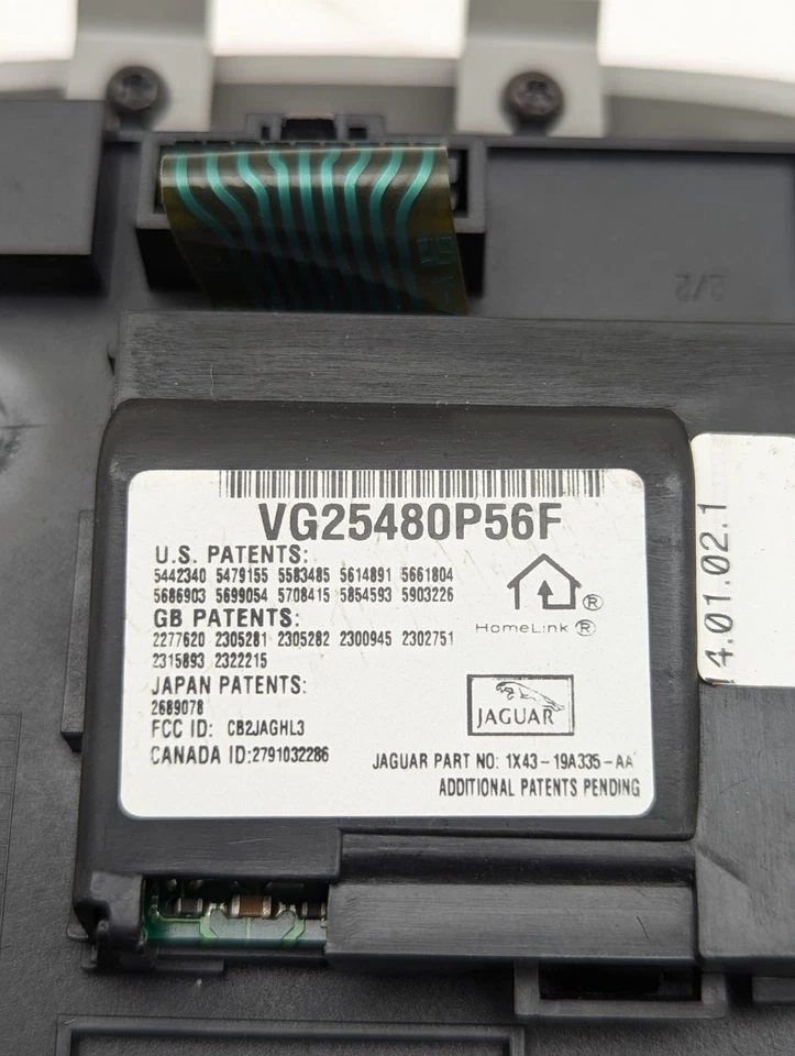 02-08 Conjunto de lámpara de luz domo central Jaguar X-Type X400 186203 Foto 2 de 4