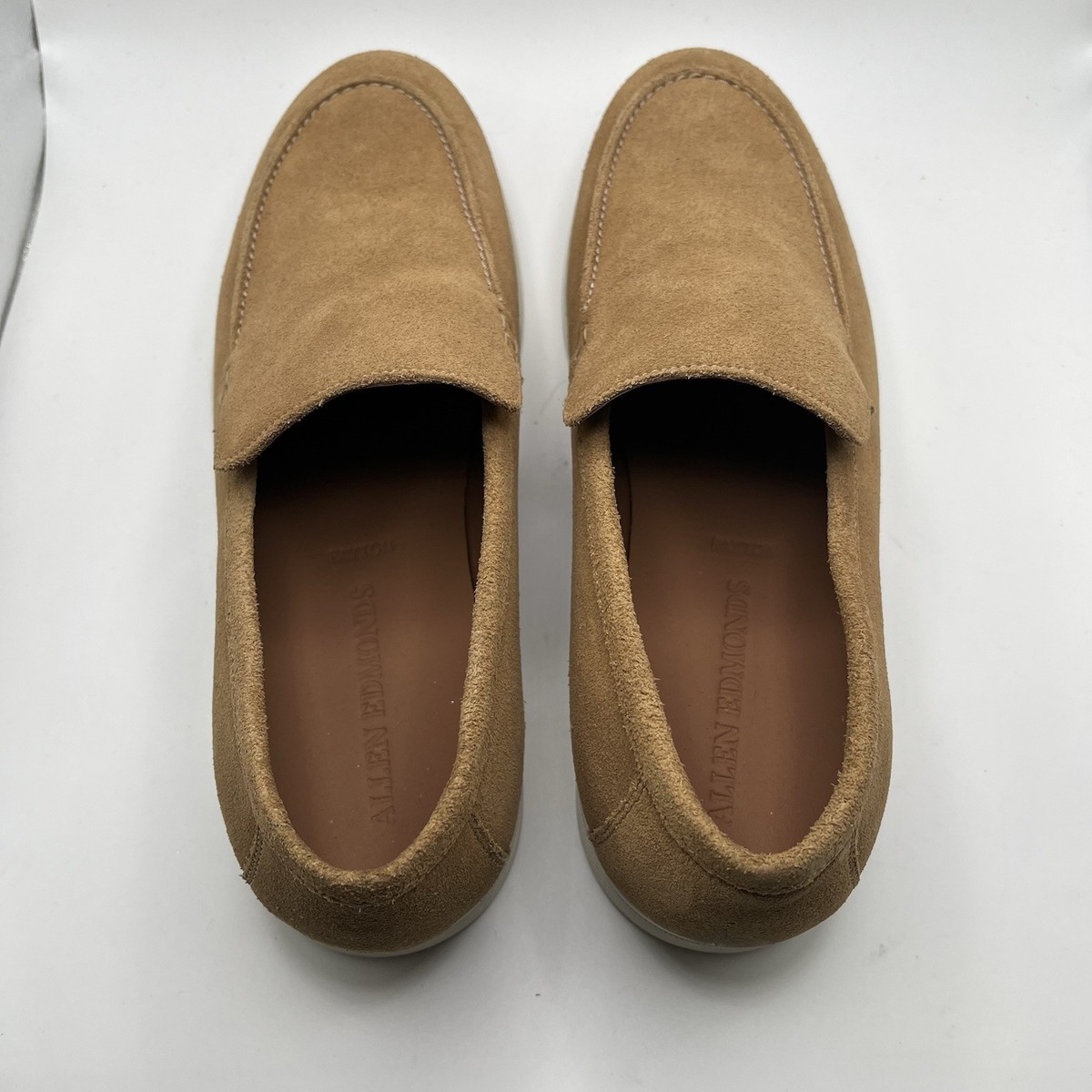 Allen Edmonds Payton Mens Loafers Casual Dress Shoes Bone Tan Suede Leather US 9 Amazon.com | Allen Edmonds Mens Payton Slip On Venetian  main image 4