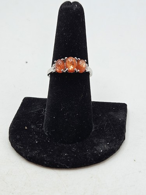 #ad Shrilankin Sun Stone And Sterling Silver Ring. Size 8 $35.00