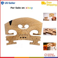 Violin Bridge 4/4 Solid Maple Pre-Cut Fitted for Sharp Clear Sound