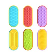 6x Sensory Fidget Magnet Toys For Kids: Silicone Magnetic Sliders Stress Fidgets