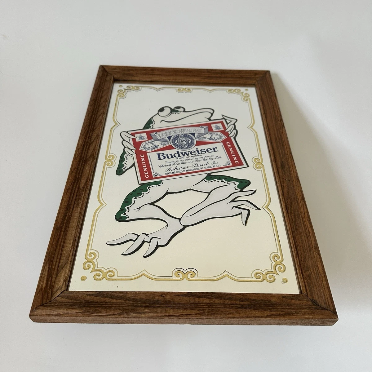 Anheuser Busch Mirror In Collectible Budweiser Signs & Tins for