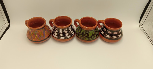JASPE VON GUATAMALA VINTAGE KAFFEE ESPRESSOTASSEN ROT TON KERAMIK KAFFEETASSEN - Bild 1 von 24