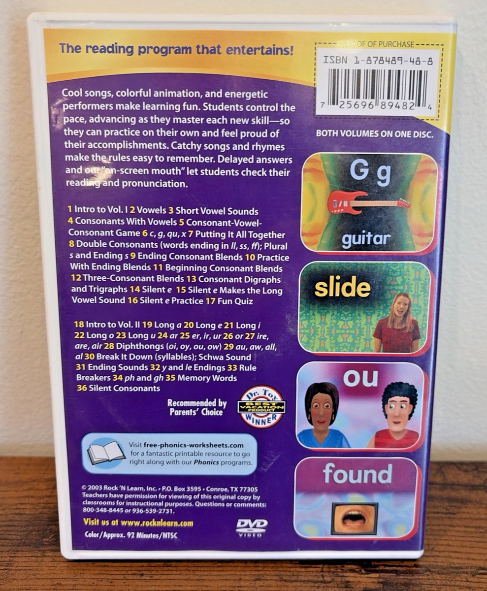 umb dvd2005〜2019 ciy vol.1〜vol.3 Rock 'N Learn: Phonics Volume 1 & 2 DVD NTSC (2003) | eBay