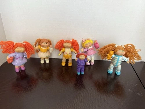 Cabbage Patch Kids Vintage Mini Poseable Mini Figures. Set Of 6.