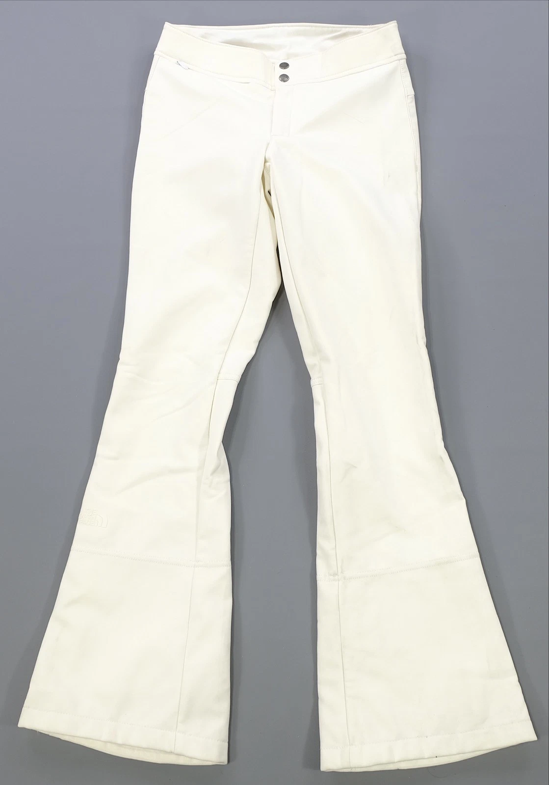 Rare VTG THE NORTH FACE Fleece Lined Softshell Pants 2010s Ski Snowboard White S