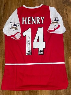Thierry Henry Signed Arsenal Home Shirt With Coa Included #14