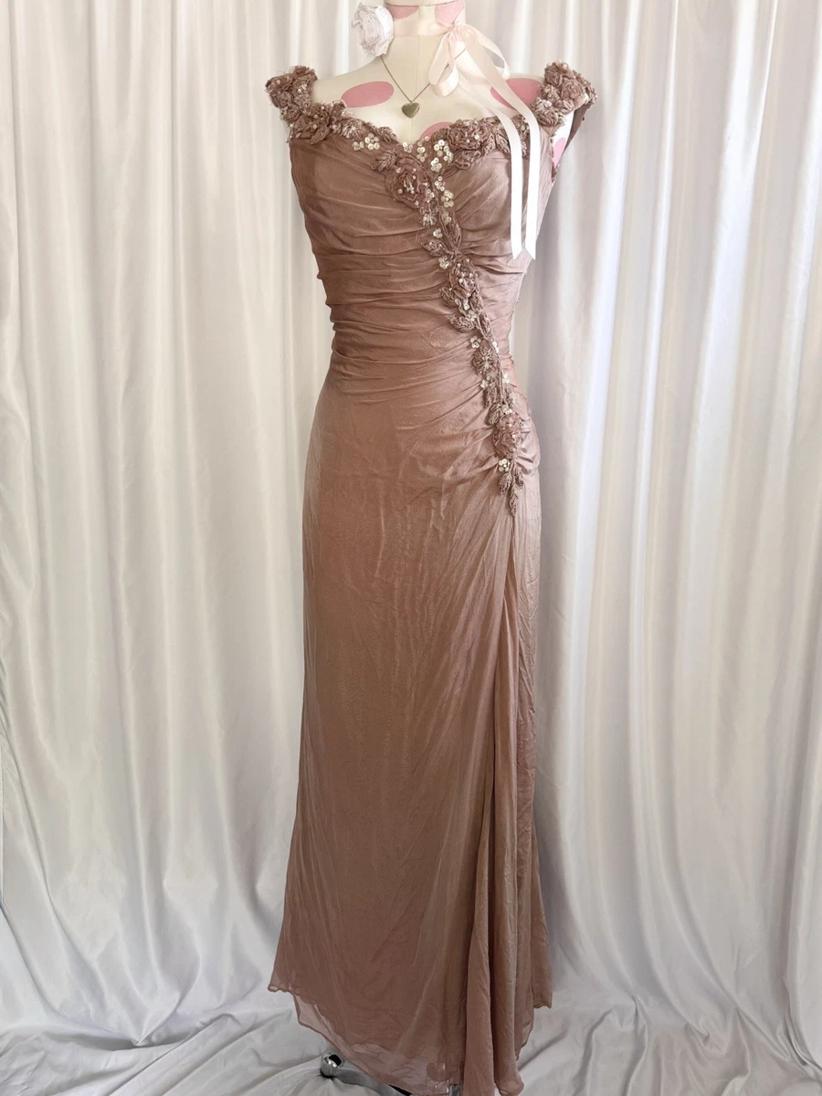 ebay designer evening dresses Formal designer evening dress size 6 burgundy
