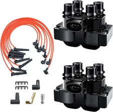 Ignition Coil Pack & Spark Plug Wire Set For Ford F150F250 Lincoln Mercury FD487
