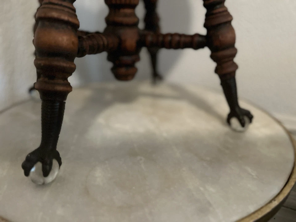 Silla de piano victoriana antigua Foto 3 de 4