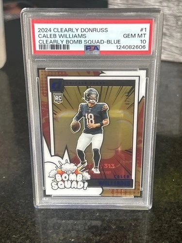 2024 Panini Clearly Donruss Clearly Bomb Squad Caleb Williams /49 (RC) PSA 10