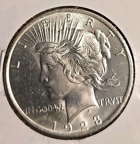 1923 SILVER Peace Dollar NICE BRILLIANT UNCIRCULATED CARTWHEEL