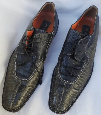 Mezlan Platinum Ellington Men's 13M Crocodile Lace Up Oxford/Dress Shoes, SPAIN