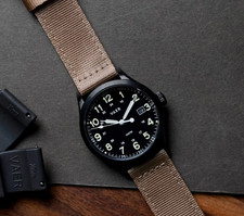 Vaer S5 Tactical Field Watch 40mm Quartz NEW. Nylon Rubber Straps - USA SHIP