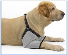Dog Elbow Protector with Adjustable Harness, XL Gray