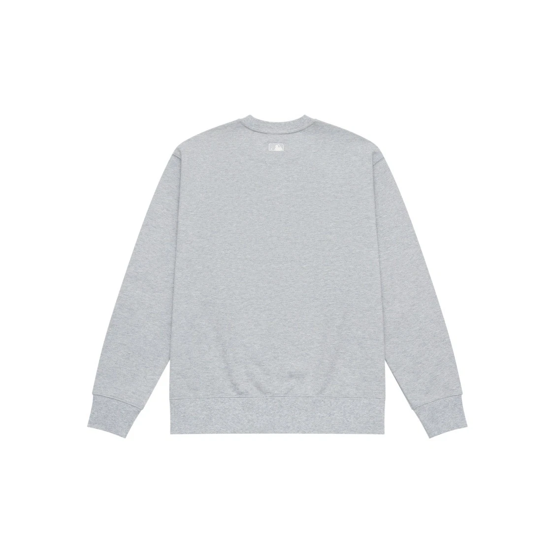 Long-Sleeve Crewneck Casual Solid Color Letter Logo Sweatshirt Unisex Gray