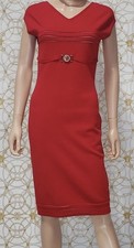 VERSACE COLLECTION RED KNIT DRESS WITH MEDUSA BUCKLE