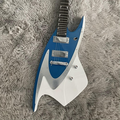 #ad Unbranded Blue Body Backlund JBD400 Shark Electric Guitar HPL Fretboard $314.00