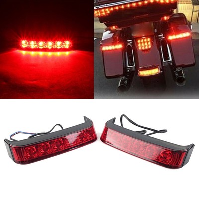 LED-Satteltaschen Hinten Rücklicht Indikator Blinklicht für Harley Gliding 09-13