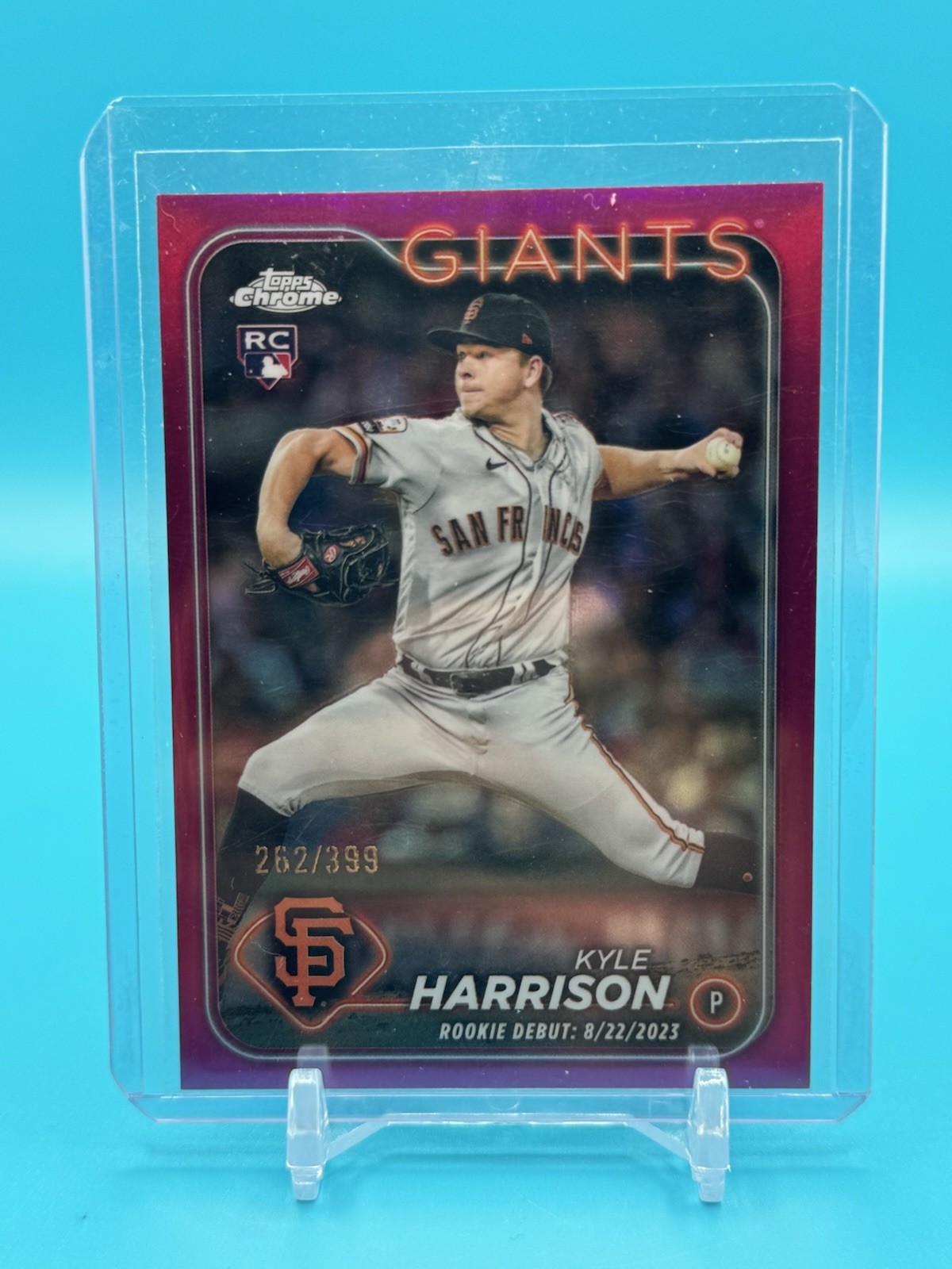 Kyle Harrison 2024 Topps Chrome Update Rookie Debut Magenta /399 Giants #USC157