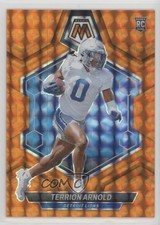 2024 Panini Mosaic Rookies Orange Mosaic Prizm 150/199 Terrion Arnold #324 0bk4