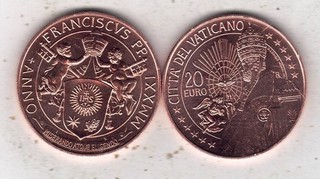 Vatikan Vatican 20 €uro 2021: 1 Stück Sammler collector lot