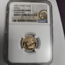 2021 Queen Elizabeth II 22ct Gold Proof Half Sovereign PF70