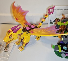 LEGO Elves: Fire Dragon's Lava Cave (41175) 100% Complete.  No Box Or Manual. 