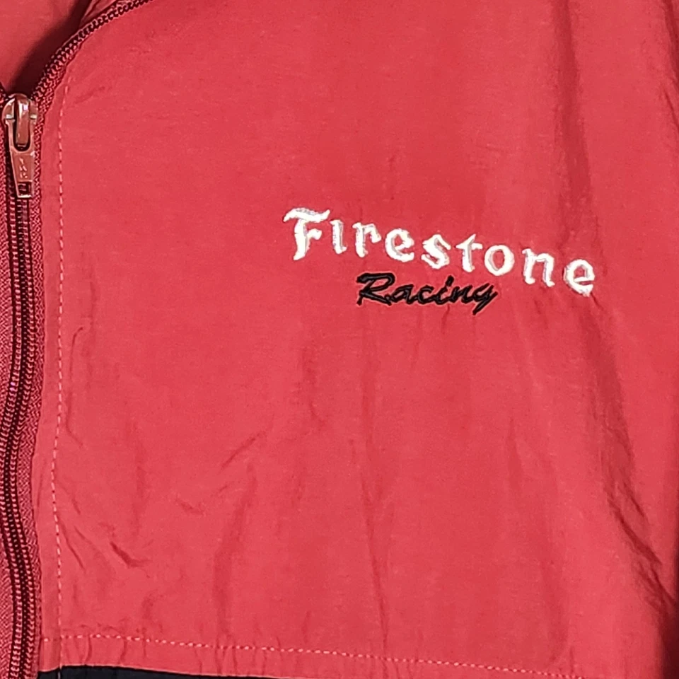 Vtg Firestone Racing Speed Zone Race Gear Jacket XL Red, Black, White USA 🇺🇸  - Image 2 of 4