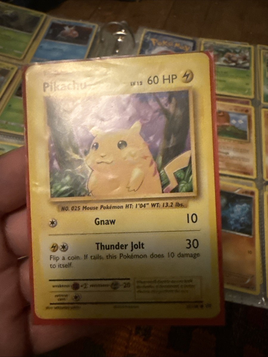 Vintage 1995 RARE Fat Pikachu Card | eBay