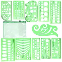 Kreisschablone Zeichnen Lineal Geometrie Vorlagen Kunststoff Set 11 StüCk