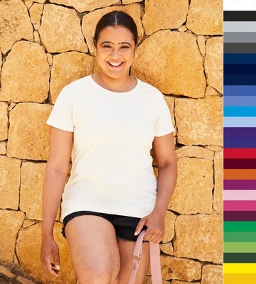 Fruit of the Loom Damen Frauen Basic T-Shirt Lady Fit Valueweight T 61-372-0 NEU