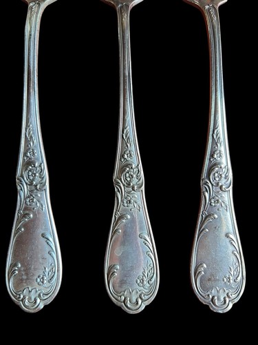 Ménagère 20 Couverts Métal Argenté Décor Fleur Ancien Vintage France Poinçon XXe - Foto 2 di 7