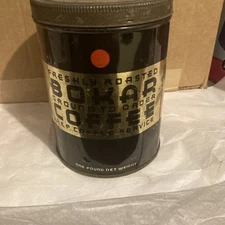 Vintage A&P Bokar One Pound Tin Coffee Can w/Metal Lid Atlantic & Pacific Tea Co