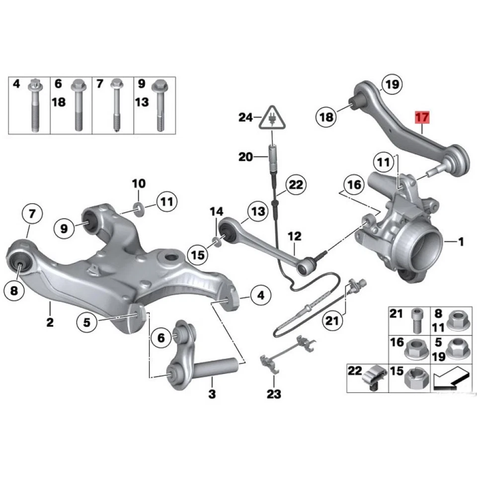 NEW 33326770757 Rear Upper Control Arm fit Rolls-Royce Phantom 33326770758 - Image 2 of 4