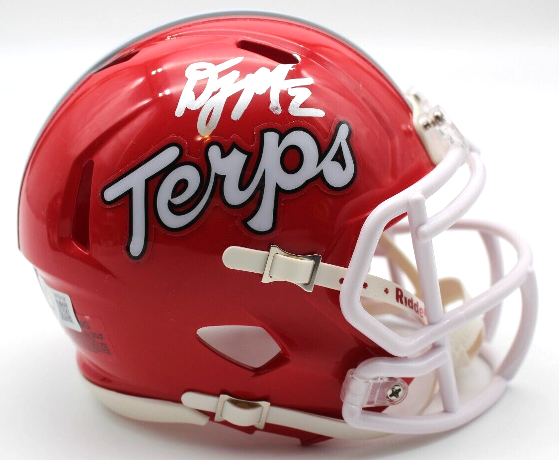 DJ Moore Autographed Signed Maryland Terrapins Mini Football Helmet w/Beckett COA BP59138 