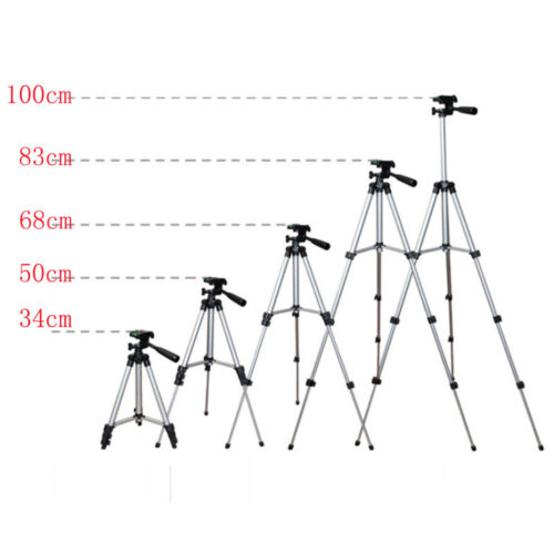 Universal Camera Tripod Stand Holder Mount for iPhone Samsung Cell Phone w/ Bag - Picture 2 of 12