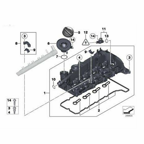 Ventildeckel Dichtung Zylinderkopfhaube Diesel Für BMW 1 5er X1 X3 F20 E90 E93 - Bild 2 von 10