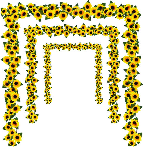 Uieke 3 Pack 7.5Ft/Pcs Artificial Sunflower Garland Hanging Sunflower Vines with - Picture 11 of 12
