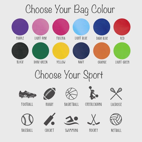 Sport Hobby Tasche personalisiert Kinder Afterschool Club Kordelzug Nylon Rucksack - Bild 2 von 38