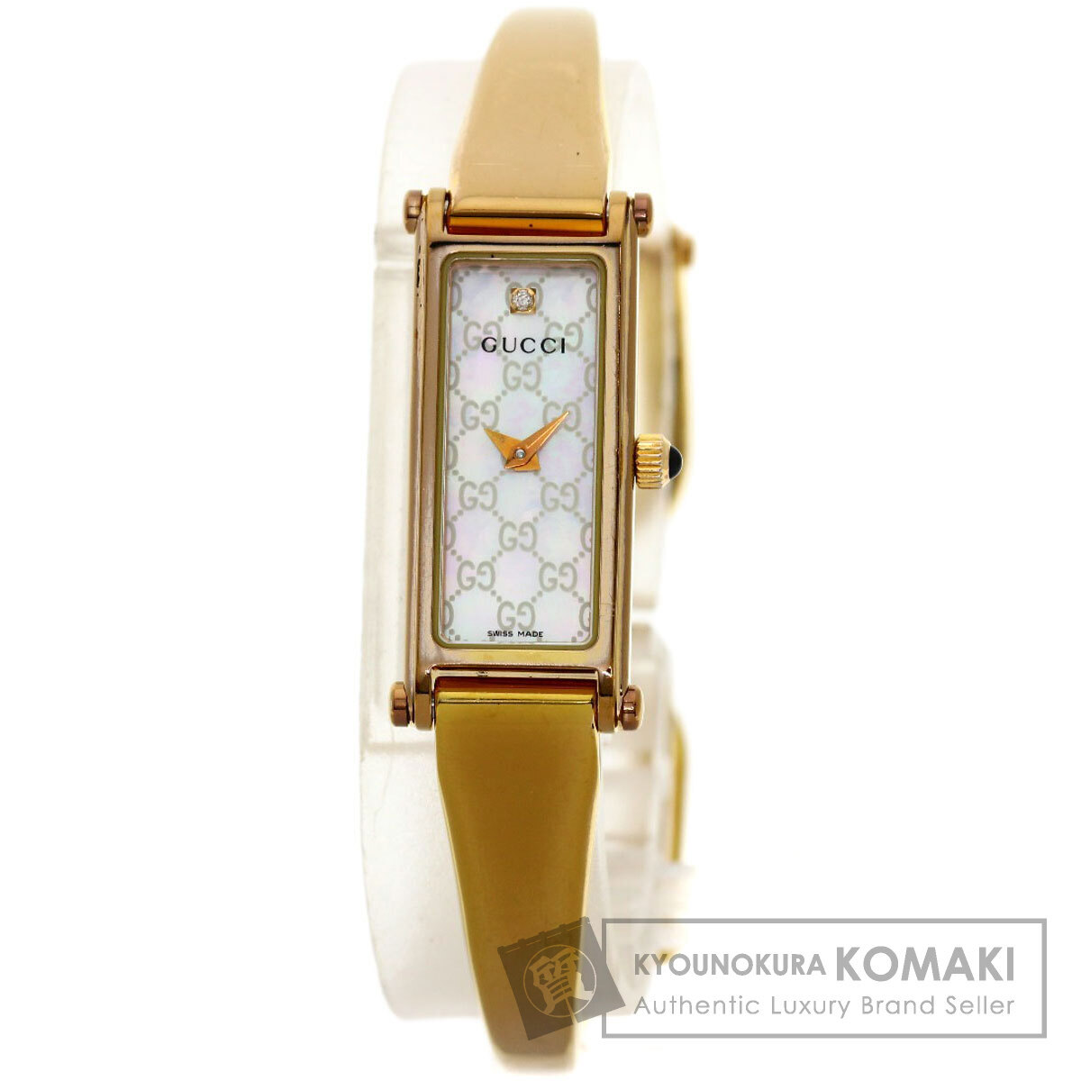 GUCCI 1500L Watch Gold Shell Dial QZ Women's Bangle Wrist GUCCI 1500L Watch Gold Shell Dial QZ Women's Bangle Wrist