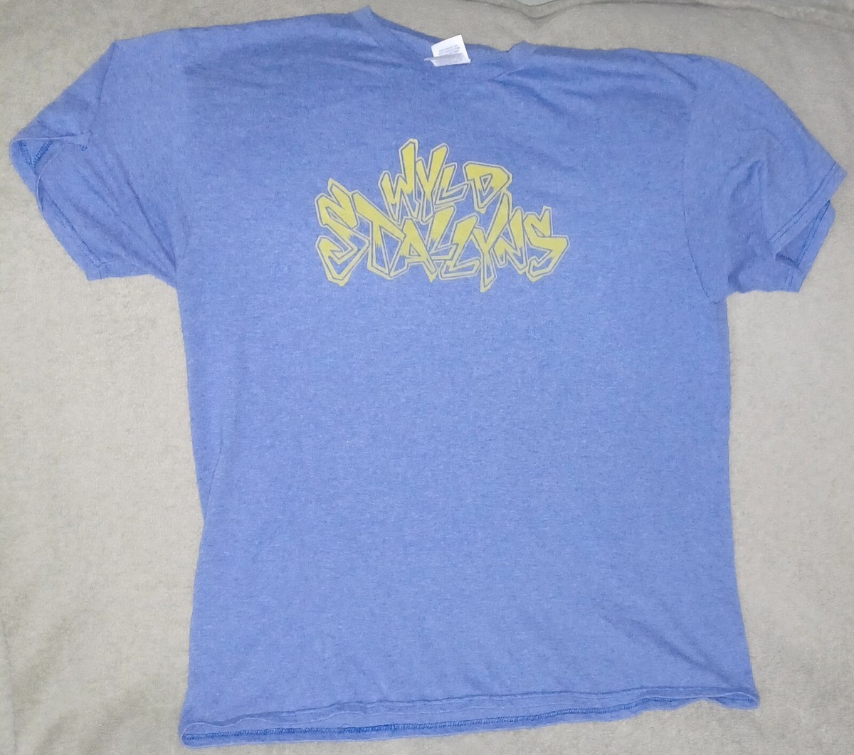 Wyld Stallyns Bill Ted's Excellent Adventure Shirt Large Blue