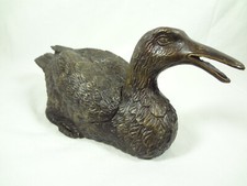 Ente   Bronze Figur   Deko. für Haus und Garten  24,5cm x 10cm x11,5cm