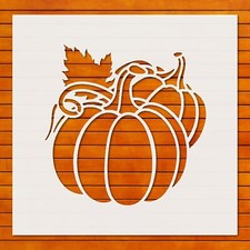 Clear Plastic Pumpkin Stencil Template Reusable for Wall Art, DIY Crafts, Fabric