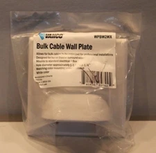 Vanco WPBW2WX Flat Panel TV Bulk Cable Wall Plate, Dual Gang, White