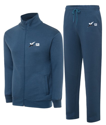 Mens Athletic Full Zip Fleece Tracksuit Gym Jogging Sweatsuit - Picture 44 of 62