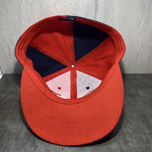 Boston Red Sox Hat Dual Logo Fitted SZ 7 3/4 Red Dark Blue Pinwheel H31 - Picture 6 of 9