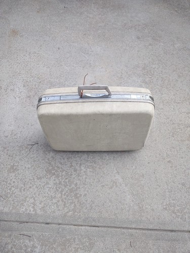 Vintage Samsonite White Hard Luggage