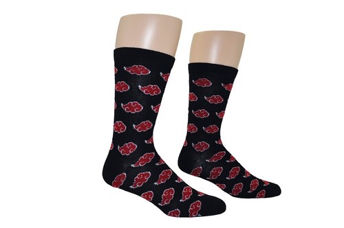 Calcetines de tripulación Akatsuki (Naruto: Shippuden) símbolo de nube DOP - Imagen 3 de 3