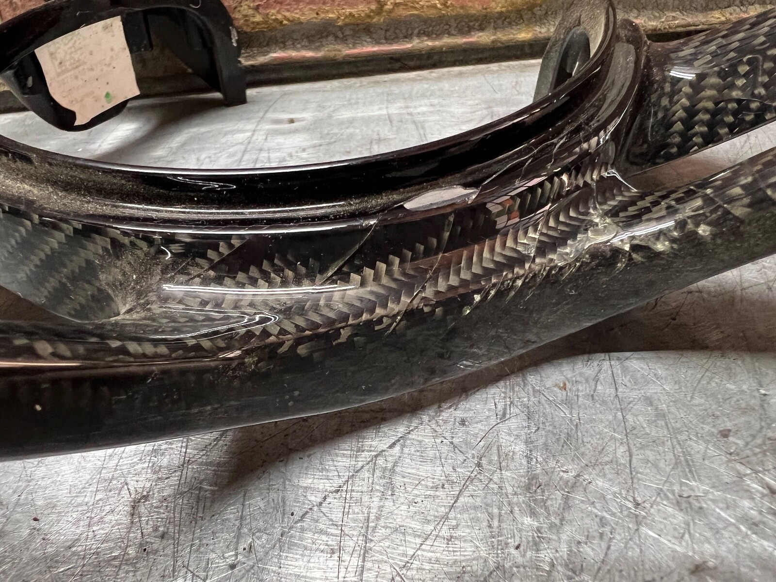 MCLAREN 650S MP4-12C CARBON FIBER STEERING WHEEL TRIM OEM 11N2228CP